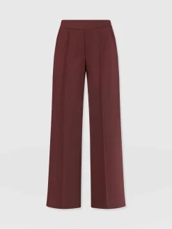Outlet Saint and Sofia Keller Wide Leg Pant - Maroon