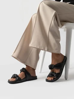 Discount Saint and Sofia Kingston Knot Sandal - Black