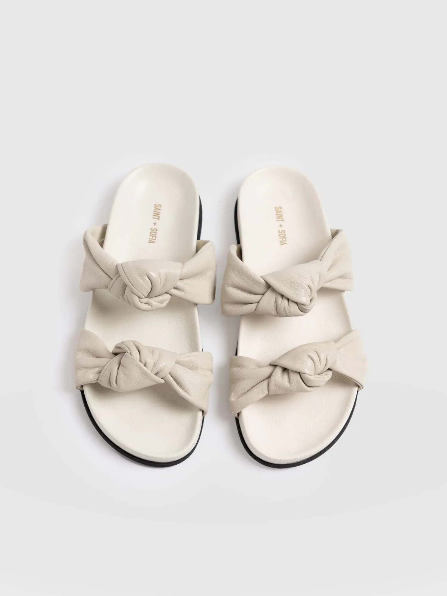New Saint and Sofia Kingston Knot Sandal - Cream