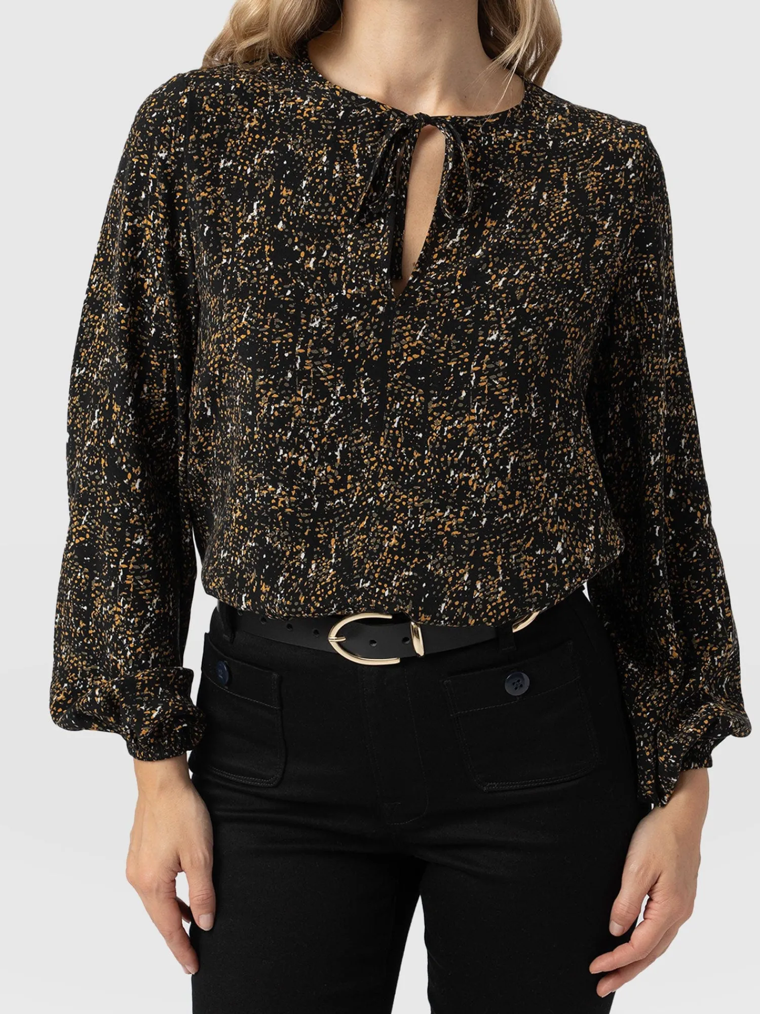 Outlet Saint and Sofia Kristen Blouse - Ditsy Leopard