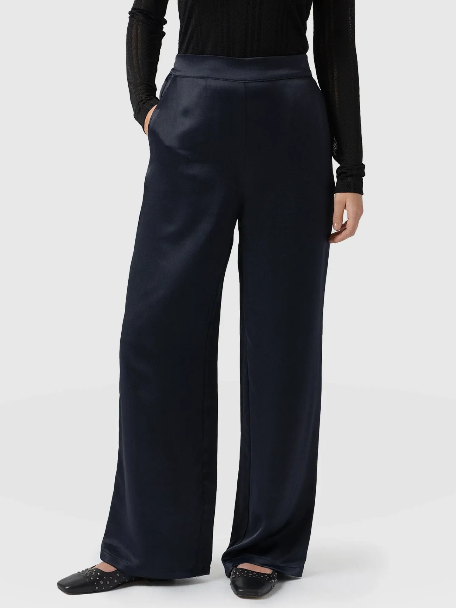 Clearance Saint and Sofia Langley Wide Leg Pant - Navy