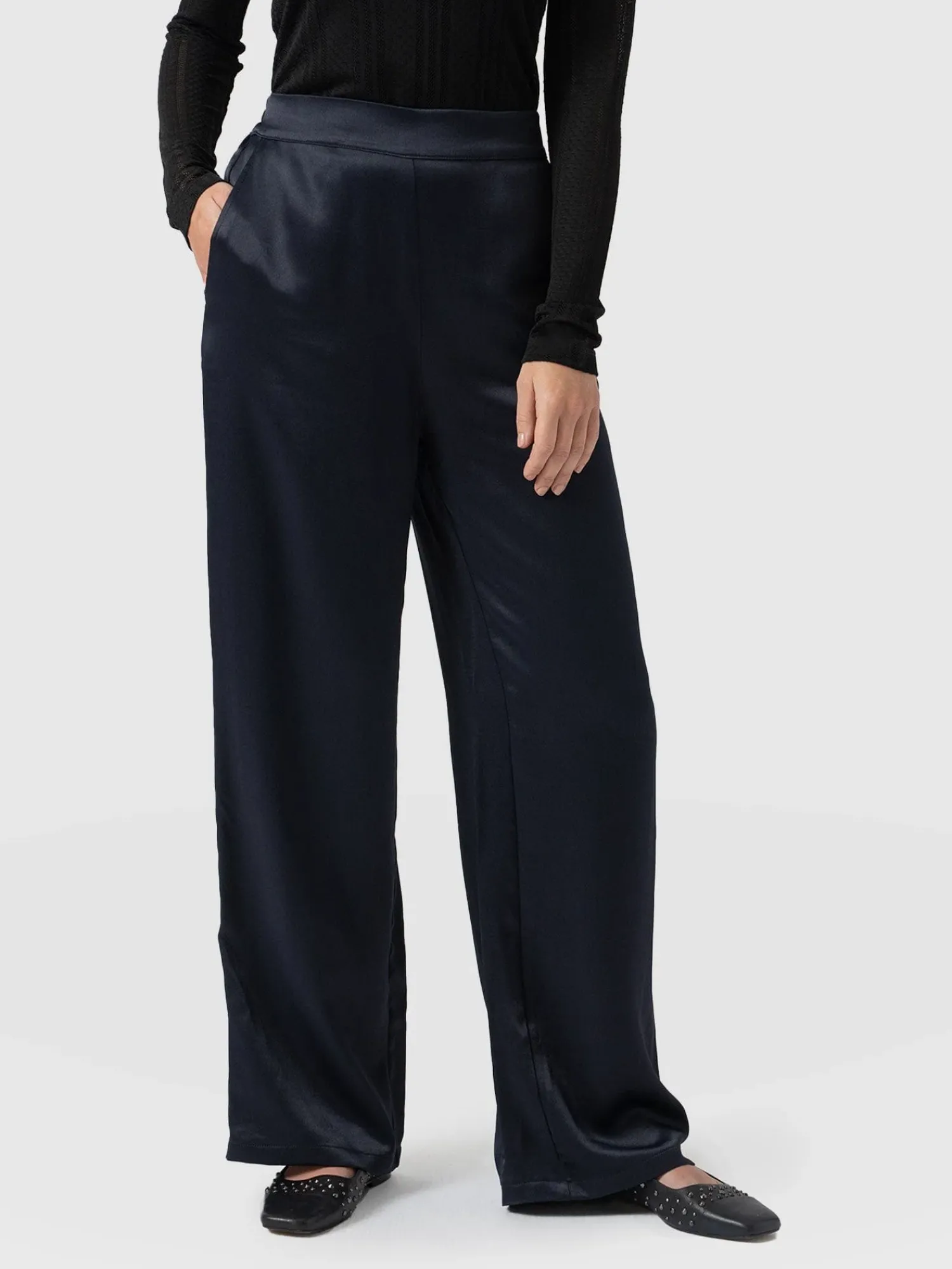 Clearance Saint and Sofia Langley Wide Leg Pant - Navy