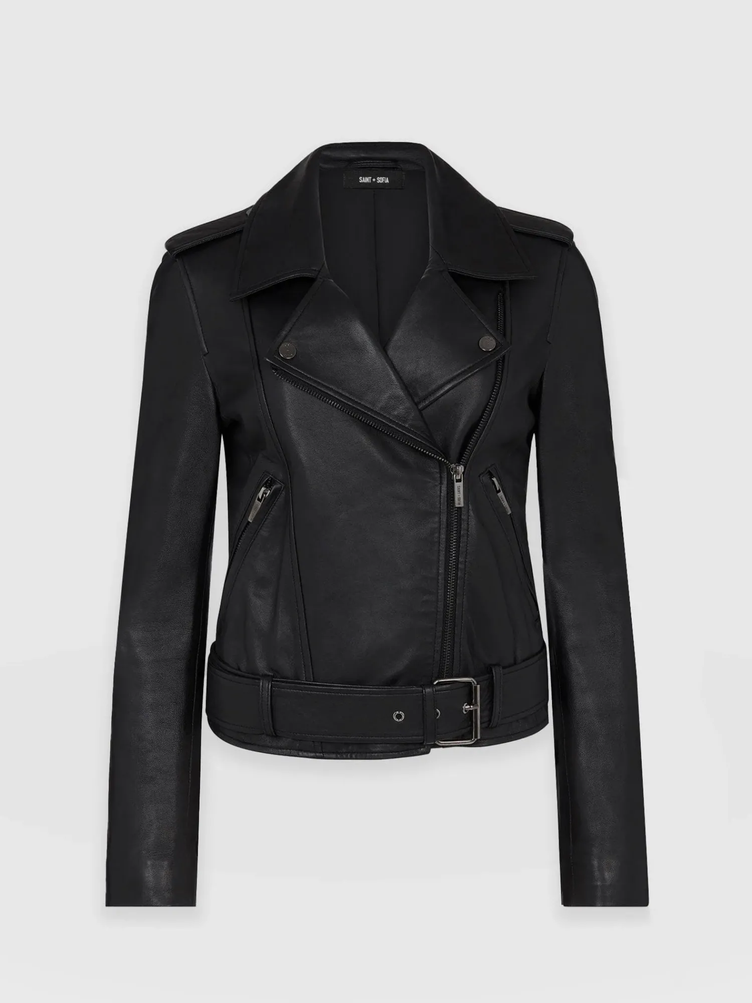 New Saint and Sofia Luther Leather Jacket - Black