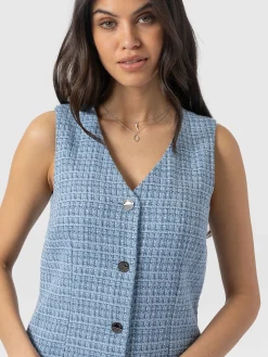 Hot Saint and Sofia Luther Mini Dress - Pale Blue