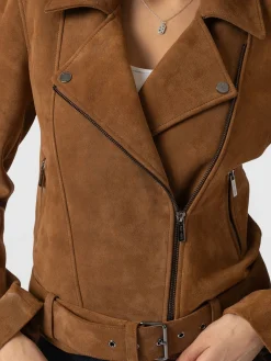 Best Saint and Sofia Luther Suede Jacket - Camel