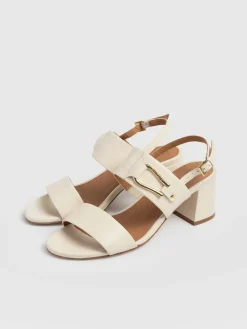 Sale Saint and Sofia Maida Block Heeled Mules - Cream