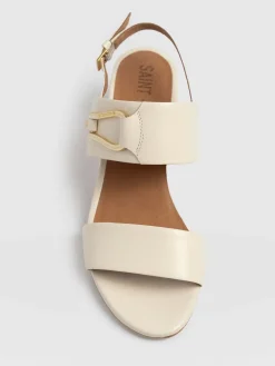 Sale Saint and Sofia Maida Block Heeled Mules - Cream