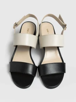 Best Saint and Sofia Maida Block Heeled Sandal - Cream & Black