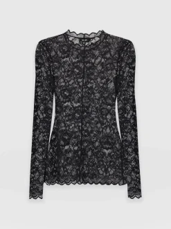 Outlet Saint and Sofia Miranda Lace Tee - Black
