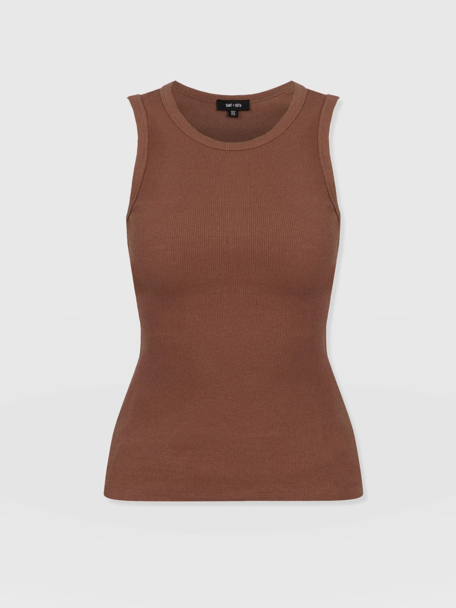 Discount Saint and Sofia Nova Racer Vest - Russet Brown