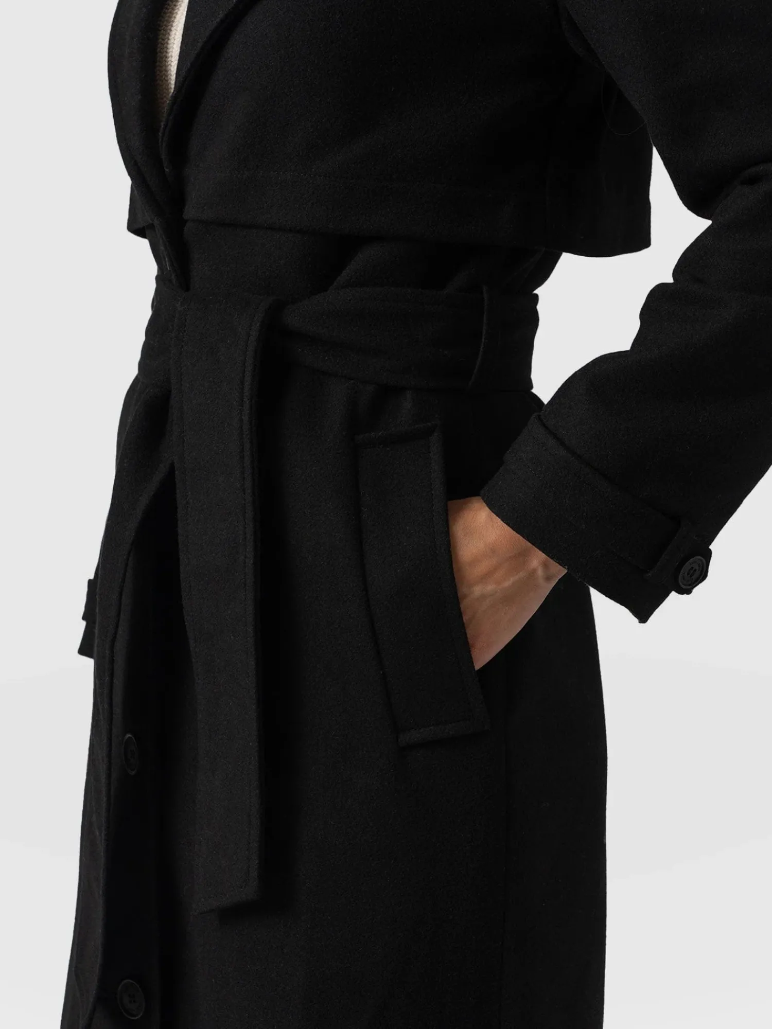 Discount Saint and Sofia Odette Coat - Black