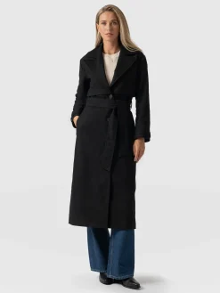 Discount Saint and Sofia Odette Coat - Black