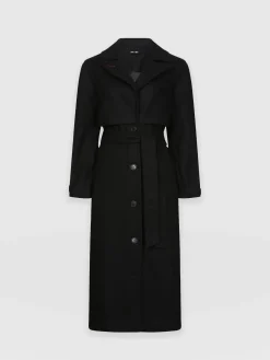 Discount Saint and Sofia Odette Coat - Black