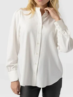 Sale Saint and Sofia Paxton Pussybow Blouse - Cream
