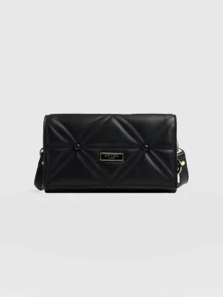 Online Saint and Sofia Quilted Keira Cross Body Bag - Black