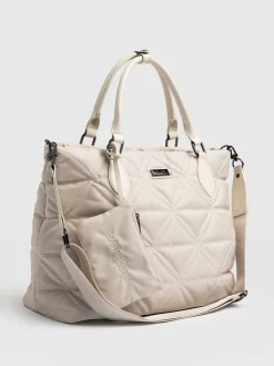 Hot Saint and Sofia Quilted Selene Shopper Bag - Cream