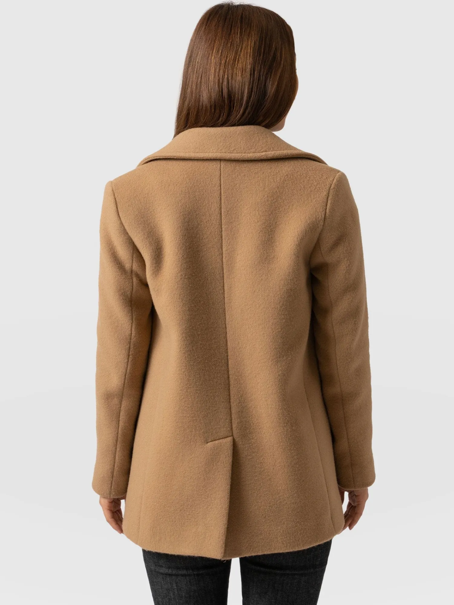 Discount Saint and Sofia Quinn Pea Coat - Camel