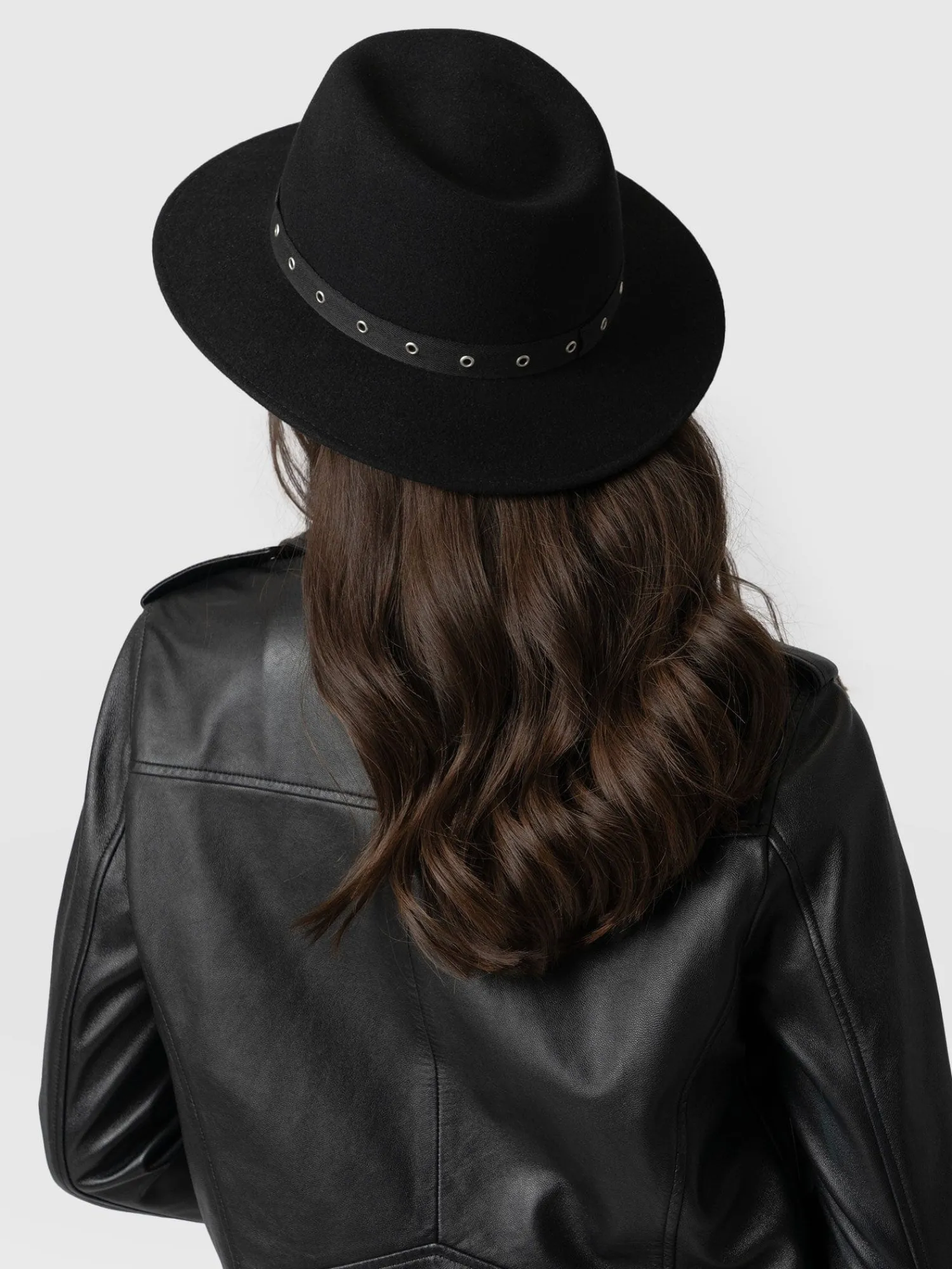 Hot Saint and Sofia Ramona Studded Hat - Black