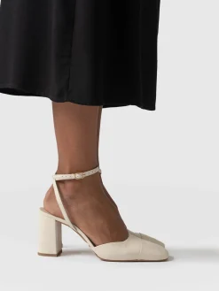 Discount Saint and Sofia Rayner Cap Toe Heel - Cream