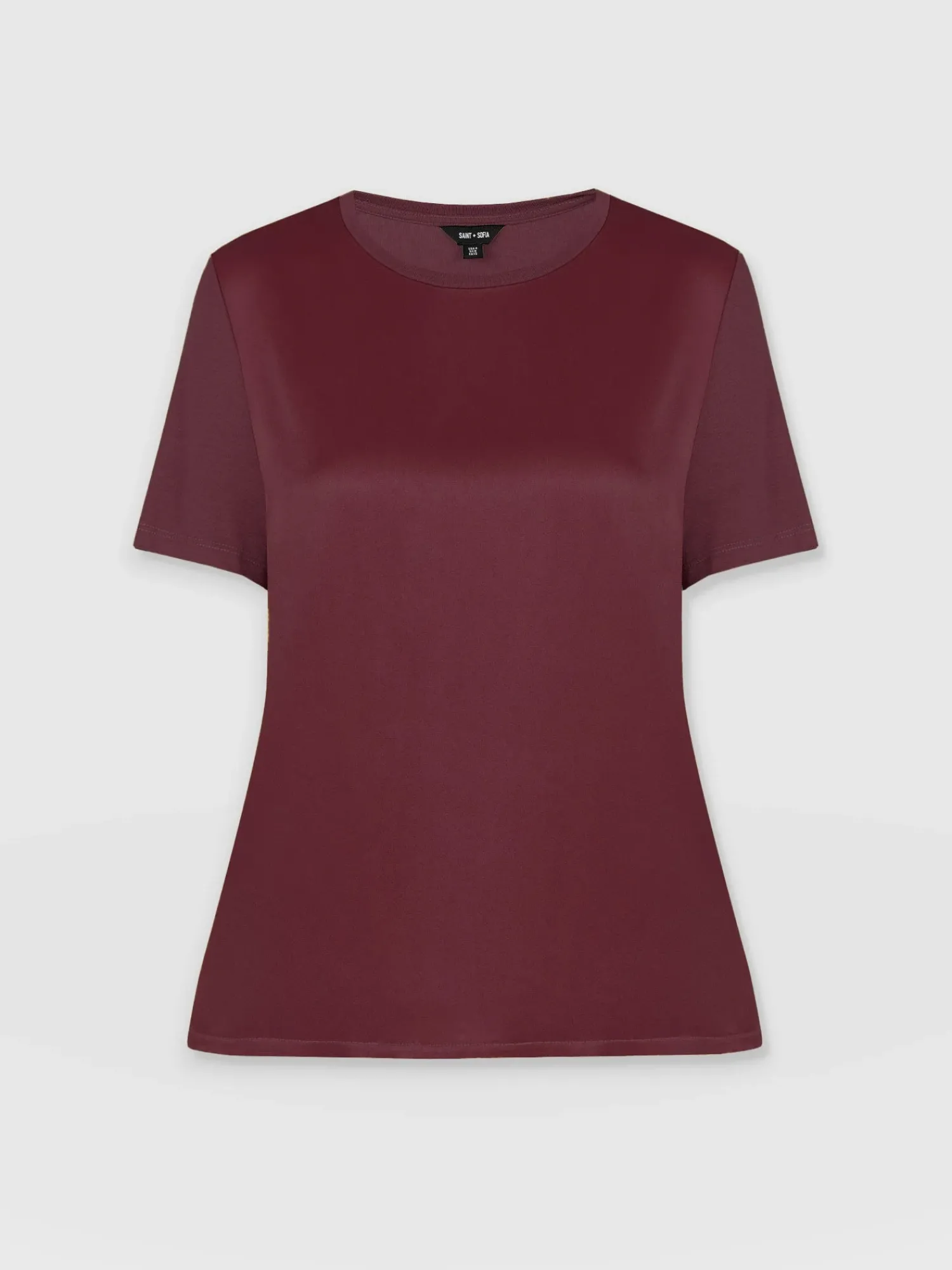 Online Saint and Sofia Rayner Contrast Tee - Maroon