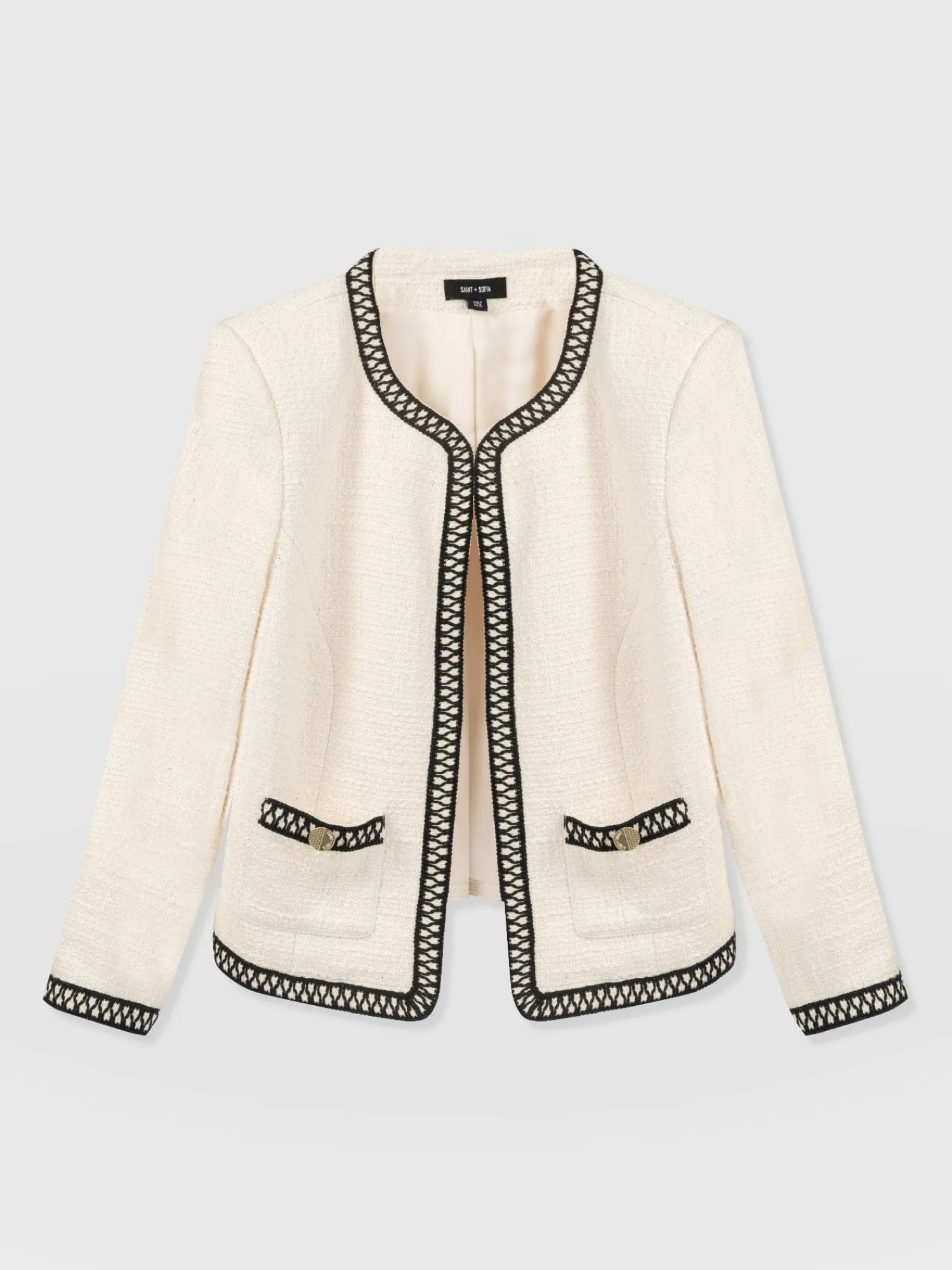Outlet Saint and Sofia Rayner Jacket - Cream/Black