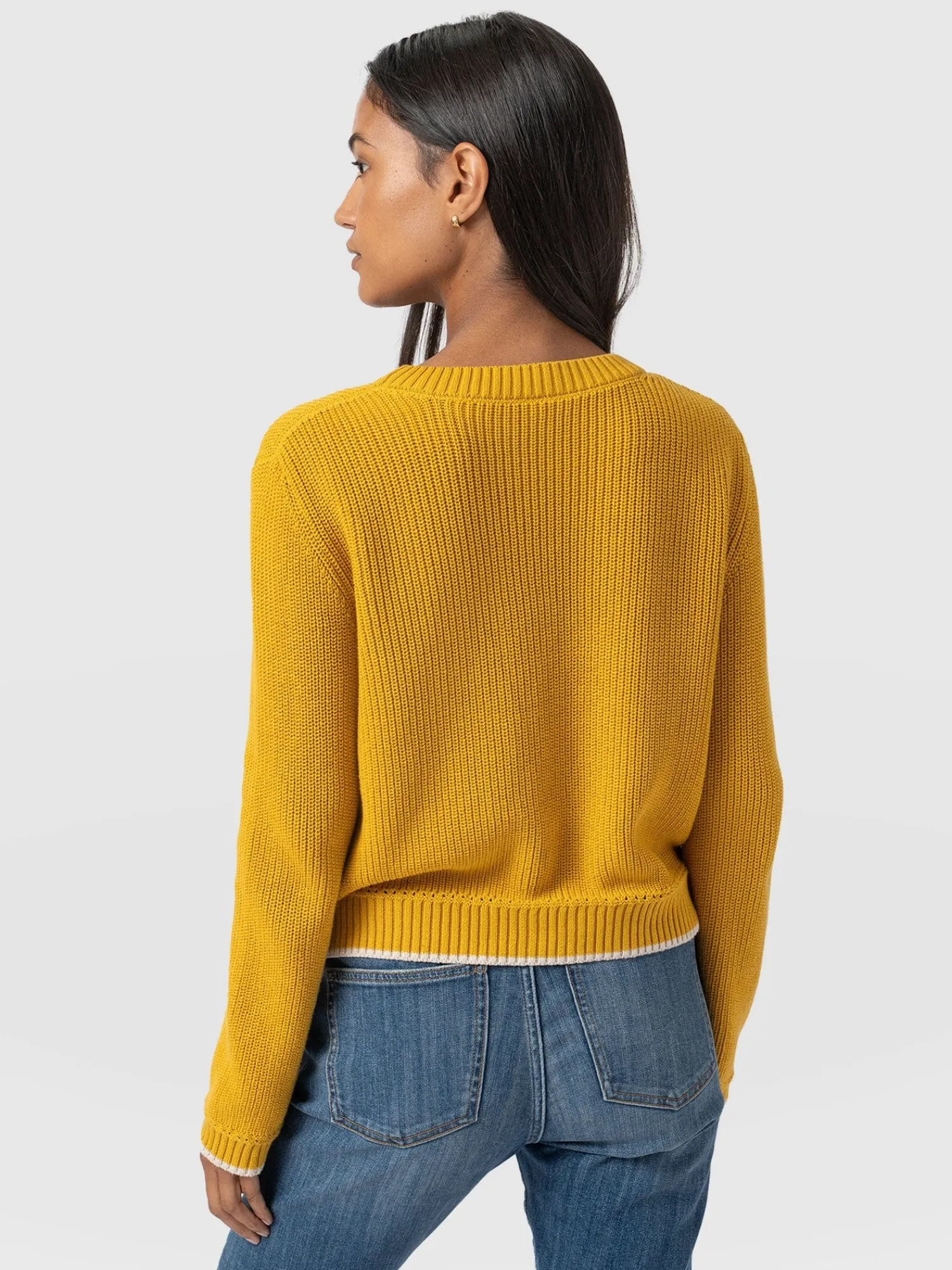 Fashion Saint and Sofia Remy Crop Sweater - Yellow
