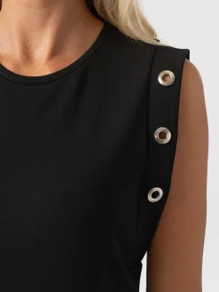 Hot Saint and Sofia Rowan Dress - Black Eyelet