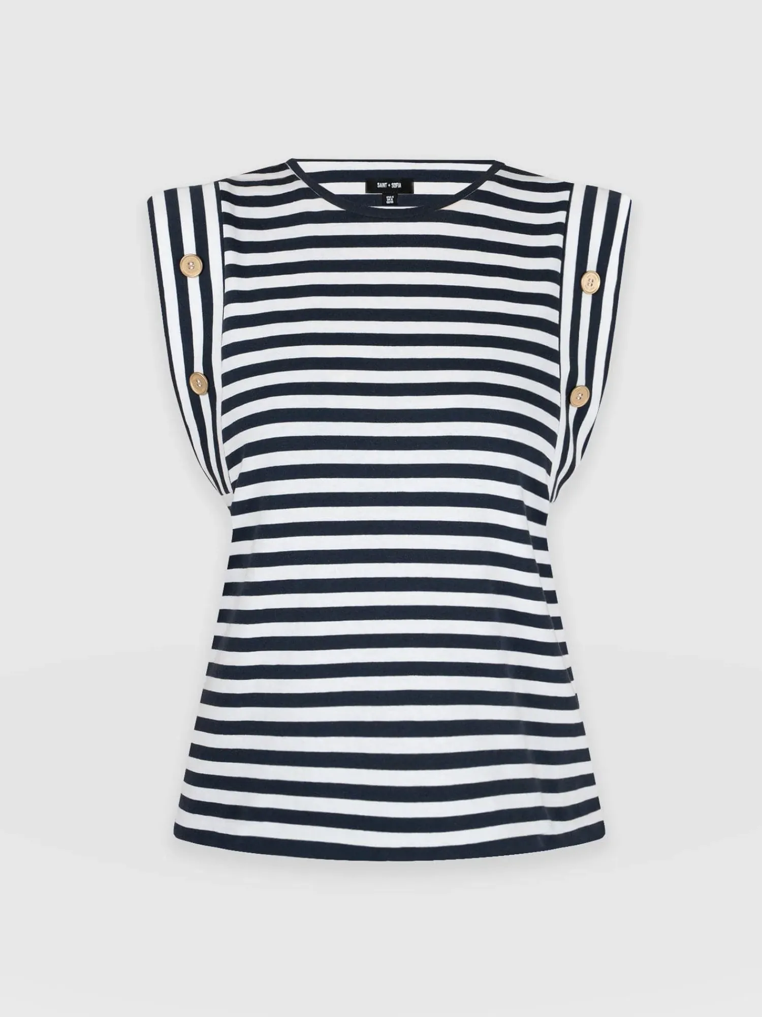 Discount Saint and Sofia Rowan Tee - Navy Stripe