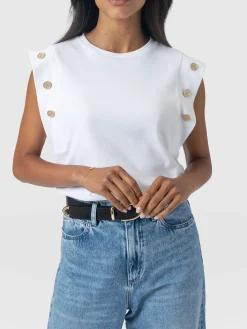 Sale Saint and Sofia Rowan Tee - White