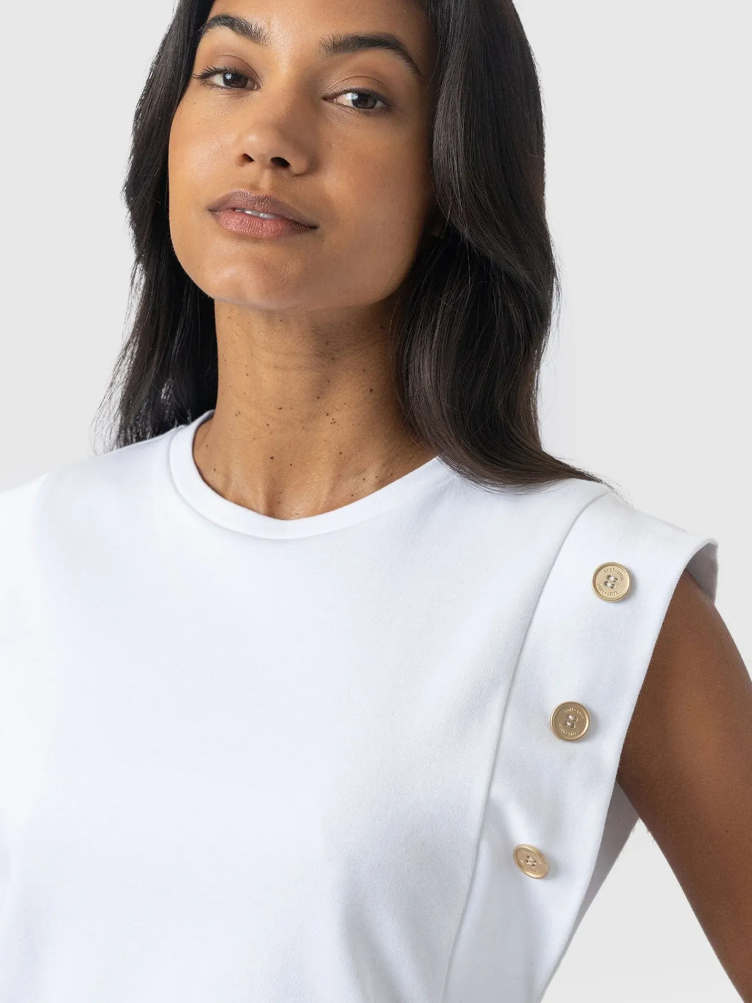 Sale Saint and Sofia Rowan Tee - White