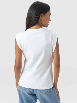 Sale Saint and Sofia Rowan Tee - White