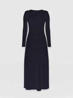 Hot Saint and Sofia Runway Maxi Dress - Navy