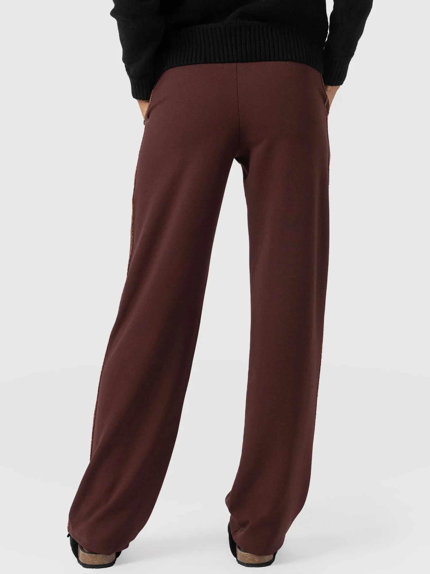 Online Saint and Sofia Runway Pant - Maroon - Bronze Stripe