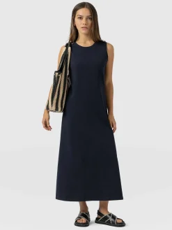 Online Saint and Sofia Sleeveless Runway Maxi Dress - Navy