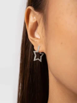 Fashion Saint and Sofia Star Earrings - Silver