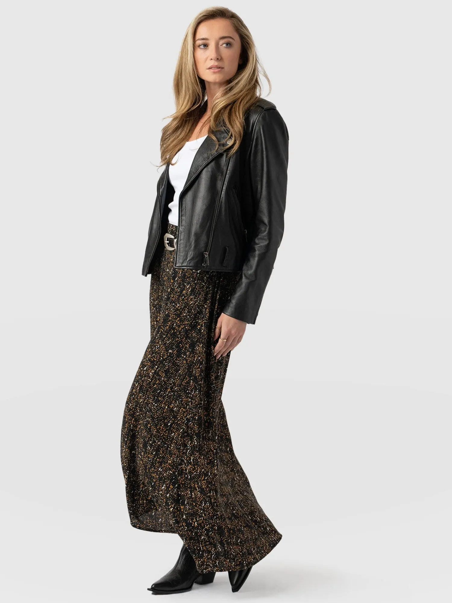 New Saint and Sofia Sutton Skirt - Ditsy Leopard