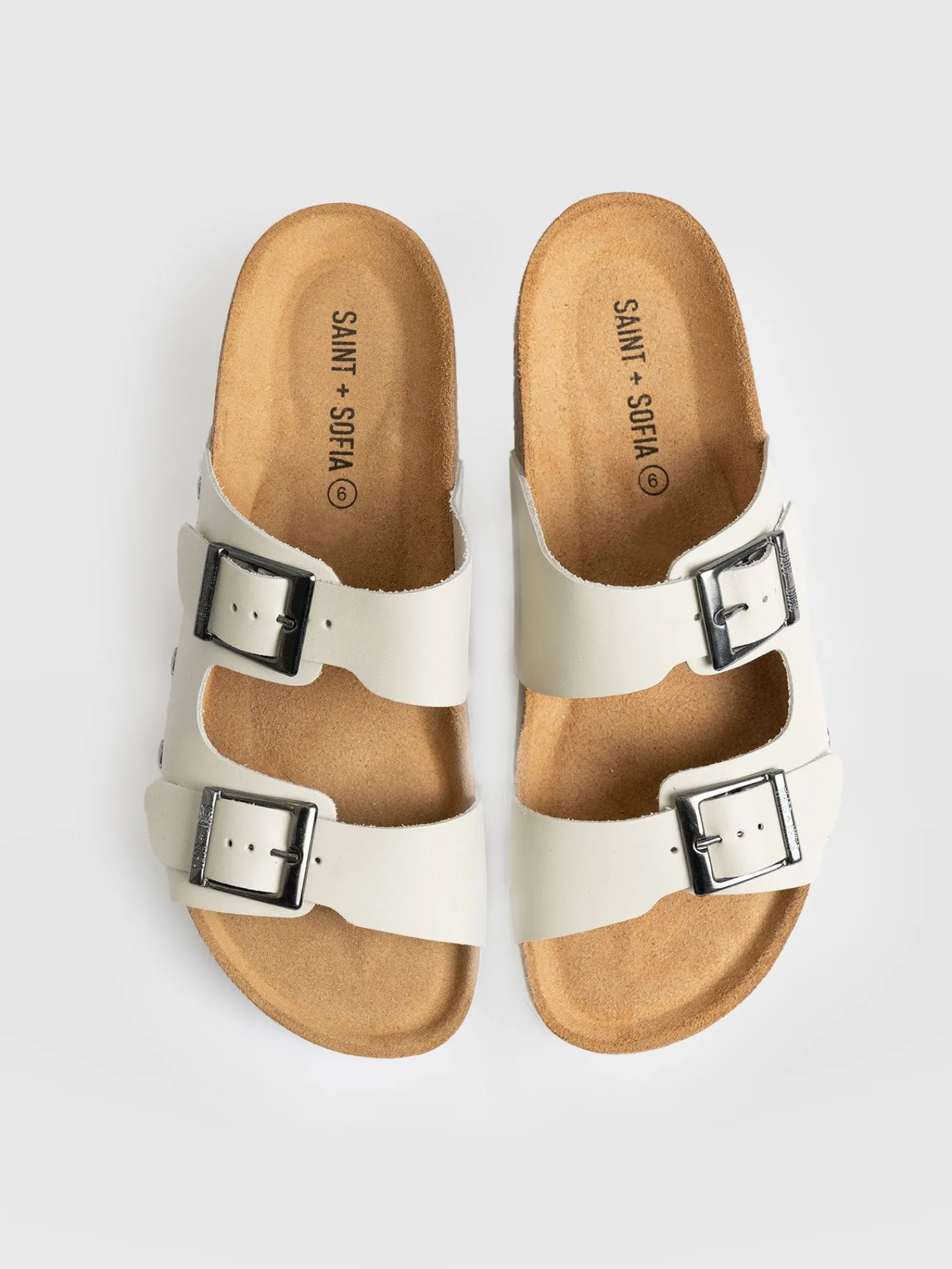 Online Saint and Sofia Sutton Slide - Cream Studded
