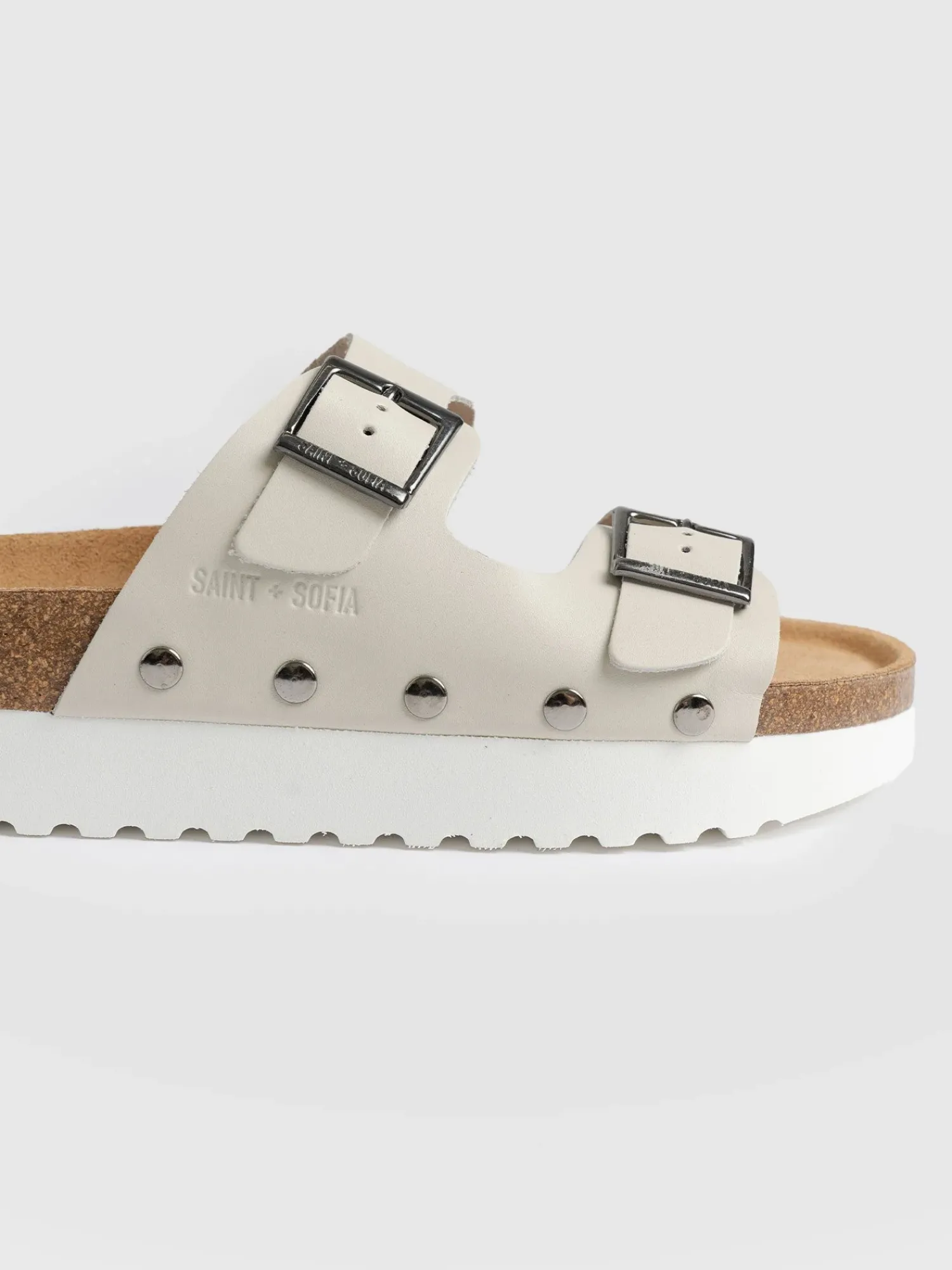 Online Saint and Sofia Sutton Slide - Cream Studded