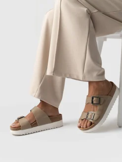 Discount Saint and Sofia Sutton Slide - Taupe