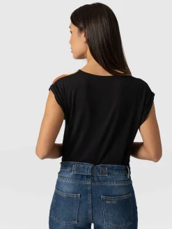 Best Saint and Sofia Turn Up Contrast Tee - Amber Gradient
