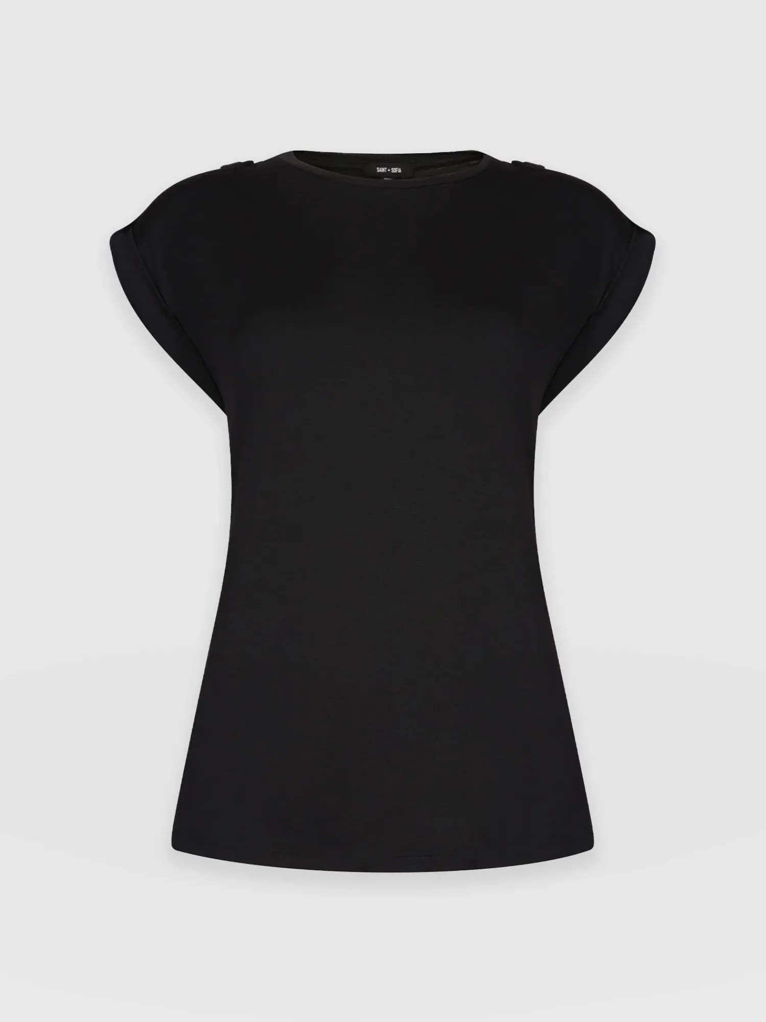 Hot Saint and Sofia Turn Up Tee - Black