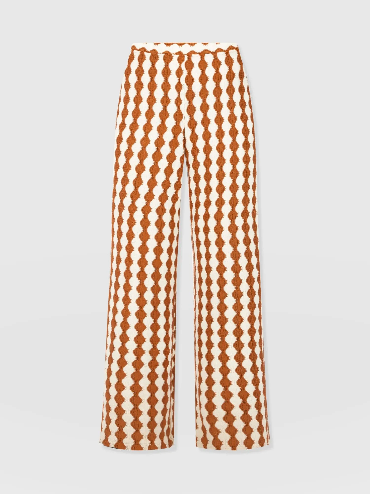 Best Saint and Sofia Victory Wide Leg Pant - Brown/Cream