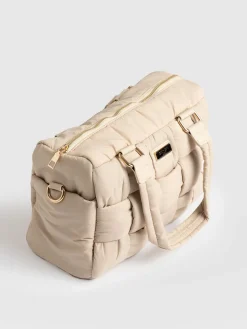 Best Saint and Sofia Woven Duffle Bag - Cream