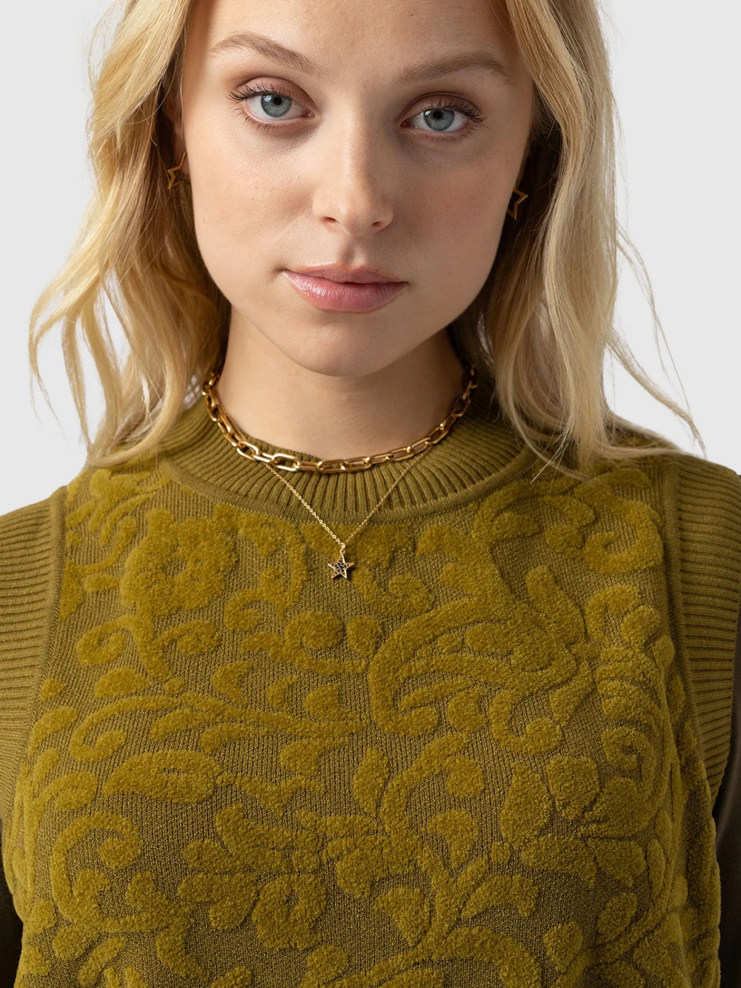 Outlet Saint and Sofia Wren Sleeveless Knit - Olive
