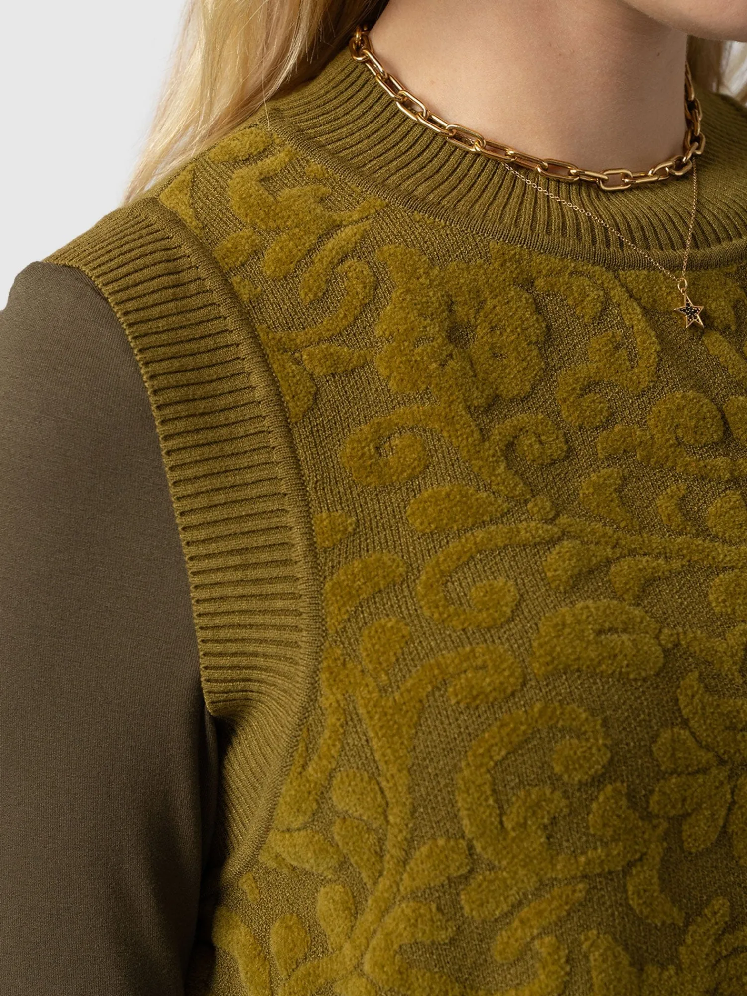 Outlet Saint and Sofia Wren Sleeveless Knit - Olive